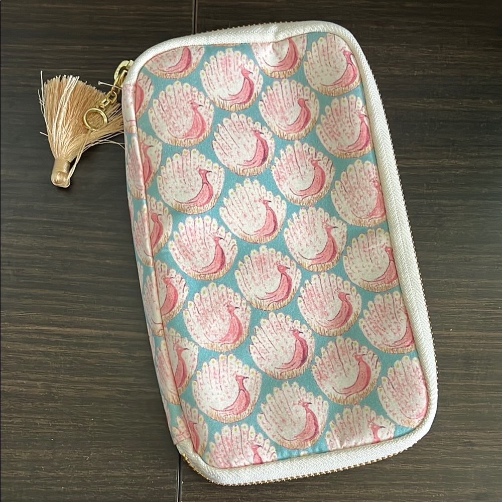 Hobonichi Liberty Fabrics Peacocks of Gratham Hall small drawer pouch